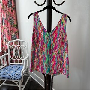 Lilly Pulitzer Cipriani Silk Tank - Large